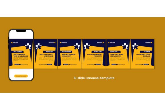 Download Business Tips Carousel Post Template - Business Collection