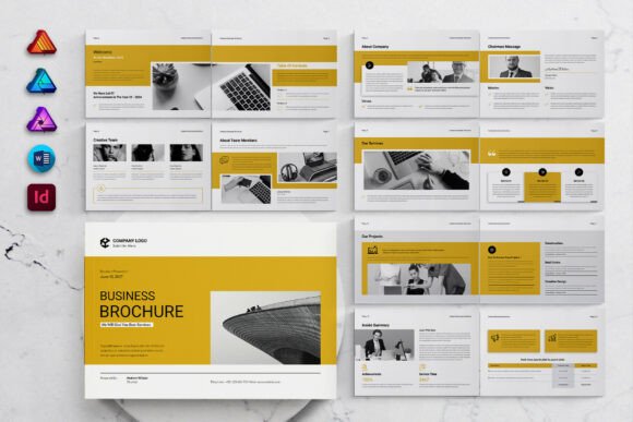 Download Business Brochure Template Landscape - Business Collection
