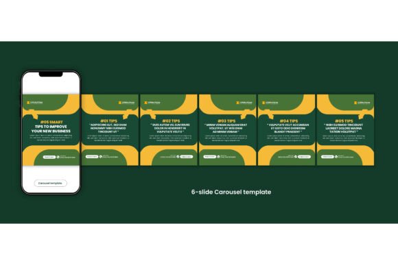 Download Business Tips Carousel Post Template - Business Collection