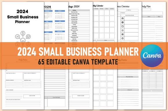 Download 2024 Small Business Planner for Canva - Business Collection