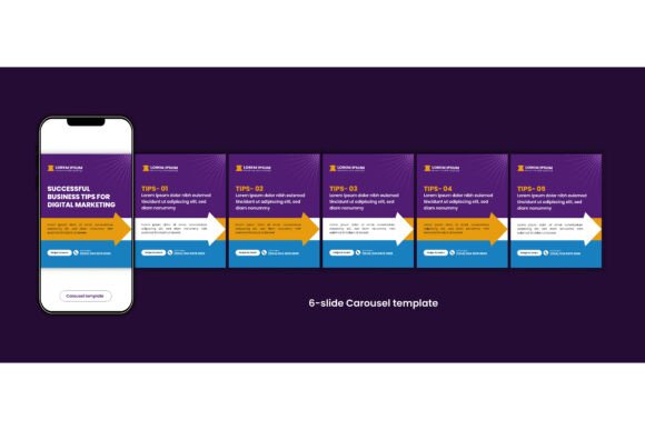 Download Business Tips Carousel Post Template - Business Collection