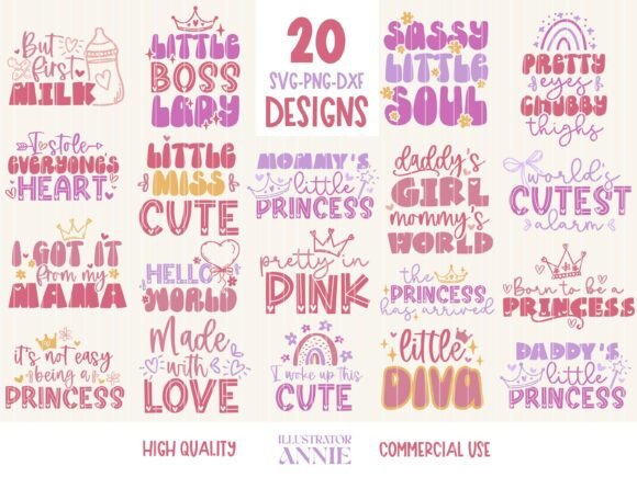 Download Baby Girl Quotes Bundle -Little Princess - Premium Resources