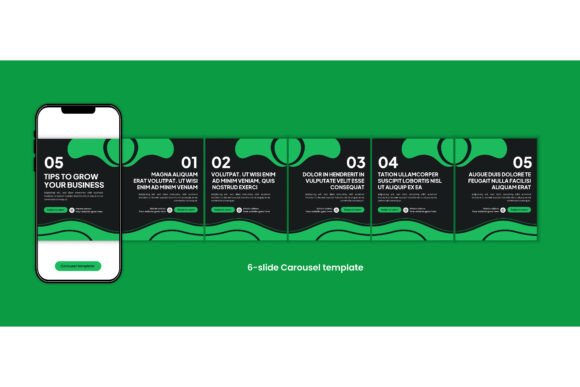 Download Business Tips Carousel Post Template - Business Collection