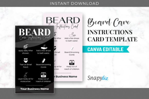 Download Beard Care Instructions Business Card - Business Collection