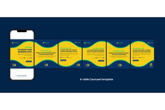 Download Business Tips Carousel Post Template - Business Collection