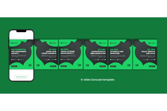 Download Business Tips Carousel Post Template - Business Collection