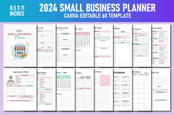 Download 2024 Small Business Planner Canva KDP - Business Collection