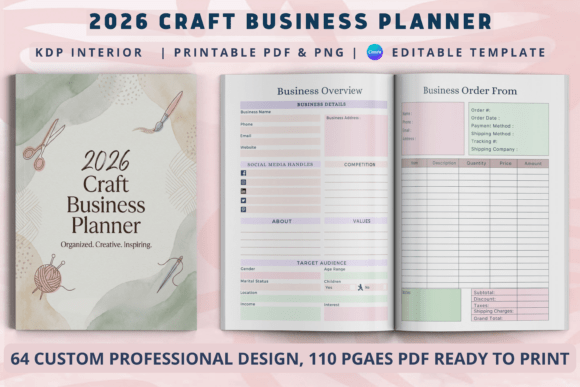 Download 2026 Craft Business Planner KDP Interior - Business Collection