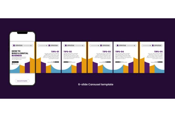 Download Business Tips Carousel Post Template - Business Collection
