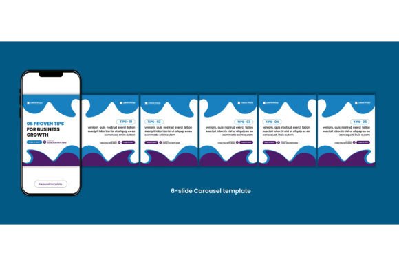Download Business Tips Carousel Post Template - Business Collection