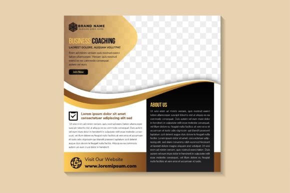 Download Gold Black Business Coaching Square Bann - Business Collection