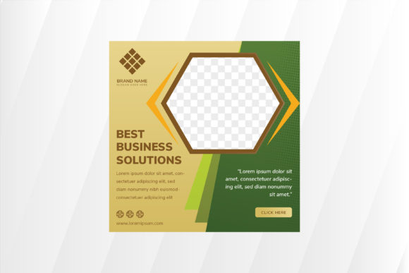 Download Business Square Banner Brown Green - Business Collection