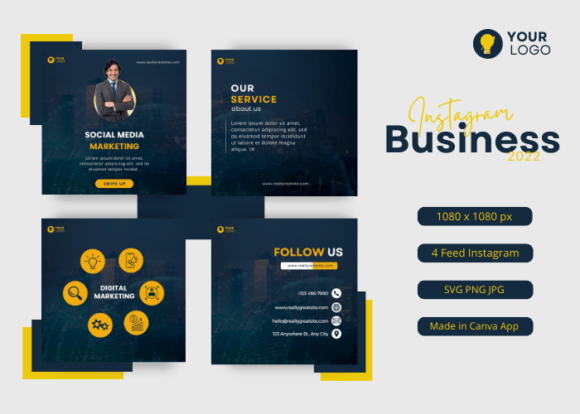 Download Modern Business Instagram Post Template - Modern Collection