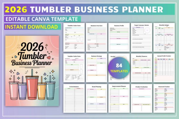 Download Editable 2026 Tumbler Business Planner - Business Collection