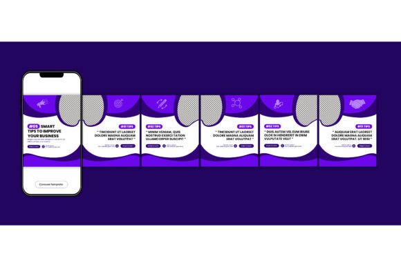 Download Business Tips Carousel Post Template - Business Collection